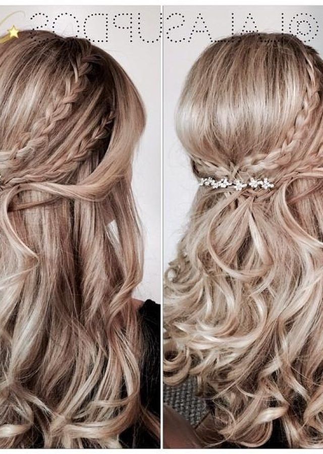 15 Best Braided Crown with Loose Curls