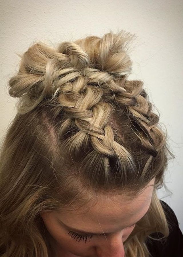 15 Best Collection of French Braids into Bun