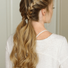 Double French Braids And Ponytails (Photo 1 of 15)