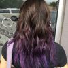 Brunette To Mauve Ombre Hairstyles For Long Wavy Bob (Photo 18 of 25)