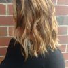Two-Tier Caramel Blonde Lob Hairstyles (Photo 9 of 25)