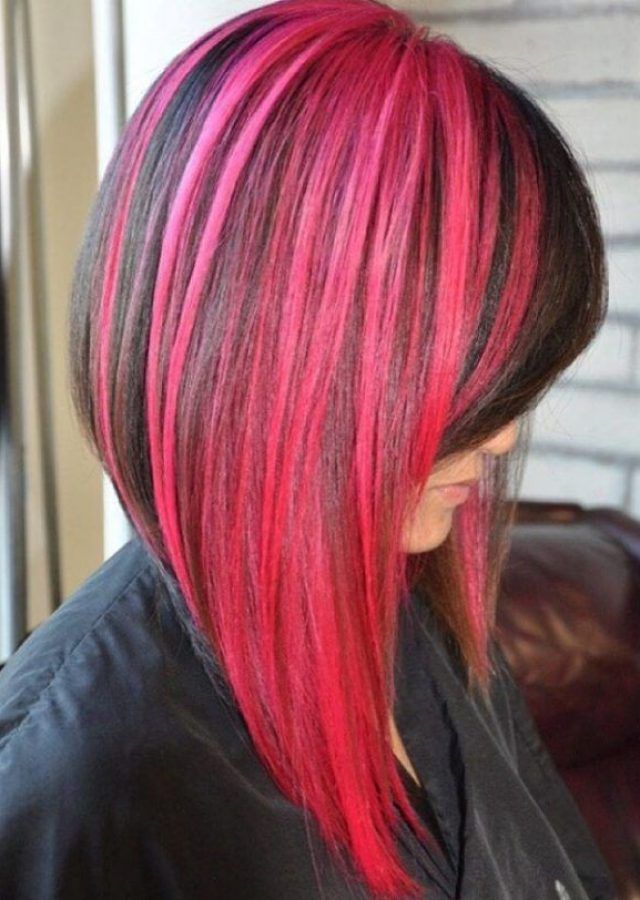 25 Best Ideas Pink Asymmetrical A-line Bob Hairstyles