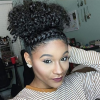 Crossed Twists And Afro Puff Pony (Photo 2 of 15)