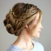 Updo With Forward Braided Bun (Photo 5 of 15)