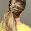 Wrapped Ponytail With In-Front-Of-The-Ear Braids (Photo 13 of 15)