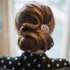 Retro Wedding Hair Updos With Small Bouffant (Photo 23 of 25)