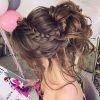 Messy Crown Braid Updo Hairstyles (Photo 15 of 25)