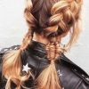 Blonde Ponytails With Double Braid (Photo 17 of 25)