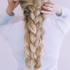 Blonde Ponytails With Double Braid (Photo 8 of 25)