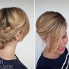 Updo With Forward Braided Bun (Photo 9 of 15)