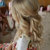 Golden Half Up Half Down Curls Bridal Hairstyles (Photo 5 of 25)