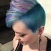 Faux-Hawk Fade Haircuts With Purple Highlights (Photo 5 of 25)