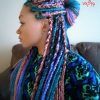Extra-Long Blue Rainbow Braids Hairstyles (Photo 3 of 15)