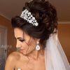 Wedding Hairstyles For Long Hair With Veils And Tiaras (Photo 10 of 15)