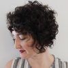 Jaw-Length Inverted Curly Brunette Bob Hairstyles (Photo 1 of 25)