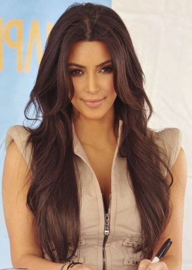 25 Inspirations Long Hairstyles Kim Kardashian