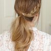 Messy Pony Hairstyles With Lace Braid (Photo 19 of 25)