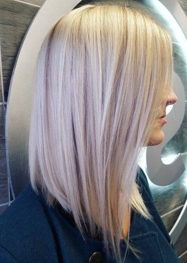 25 Collection of Long Blonde Bob Hairstyles in Silver White
