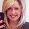 Blonde Lob Hairstyles With Sweeping Bangs (Photo 10 of 25)