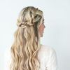 Braided Crown With Loose Curls (Photo 5 of 15)