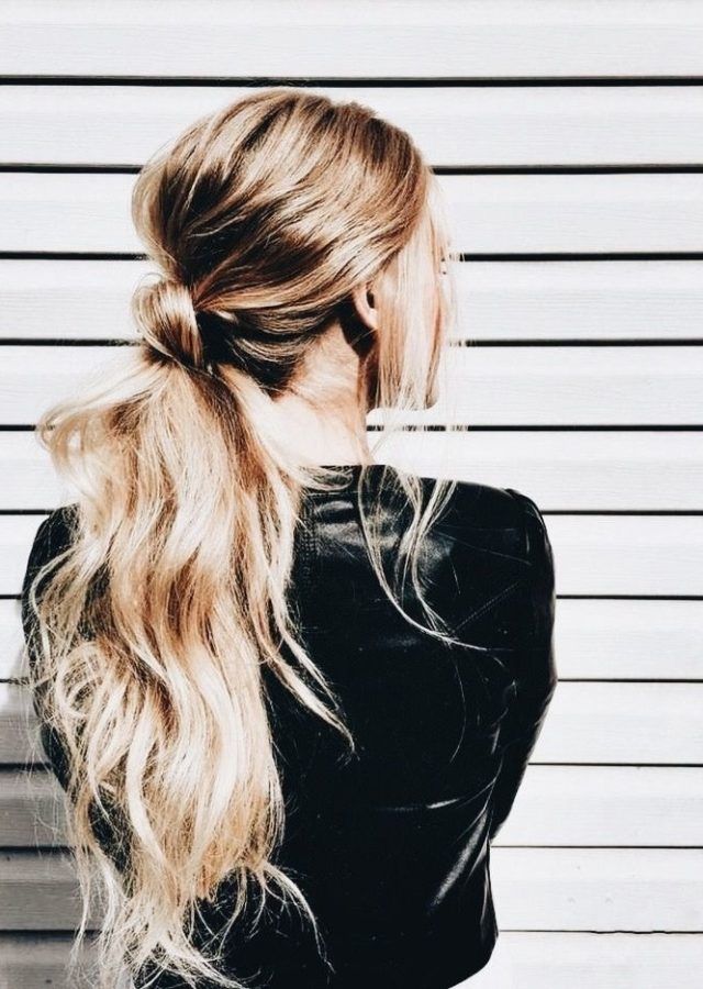 25 Best Collection of Blonde Ponytail Hairstyles with Beach Waves