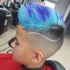 Turquoise Side-Parted Mohawk Hairstyles (Photo 7 of 25)