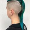 Turquoise Side-Parted Mohawk Hairstyles (Photo 14 of 25)