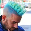 Turquoise Side-Parted Mohawk Hairstyles (Photo 6 of 25)
