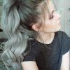 Messy And Teased Gray Pony Hairstyles (Photo 24 of 25)