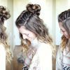 Half-Up Hairstyles With Top Knots (Photo 23 of 25)