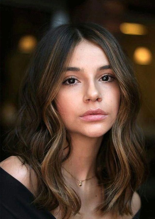 25 Best Collection of Wavy Medium Hairstyles with Middle Part