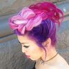 Twisted Black And Magenta Mohawk (Photo 7 of 15)