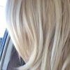 Creamy Blonde Waves With Bangs (Photo 15 of 25)
