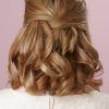 Half Up Half Down Wedding Hairstyles For Medium Length Hair With Fringe (Photo 6 of 15)
