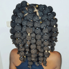 Crossed Twists And Afro Puff Pony (Photo 15 of 15)