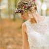 Flower Tiara With Short Wavy Hair For Brides (Photo 2 of 25)
