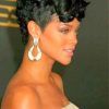 Rihanna Black Curled Mohawk Hairstyles (Photo 8 of 25)