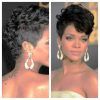 Rihanna Black Curled Mohawk Hairstyles (Photo 10 of 25)