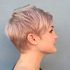 Edgy Textured Pixie Haircuts with Rose Gold Color
