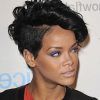 Rihanna Black Curled Mohawk Hairstyles (Photo 12 of 25)