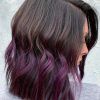 Brunette To Mauve Ombre Hairstyles For Long Wavy Bob (Photo 10 of 25)