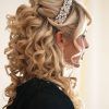 Golden Half Up Half Down Curls Bridal Hairstyles (Photo 11 of 25)
