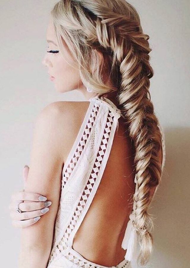25 Ideas of Chunky Ponytail Fishtail Braid Hairstyles