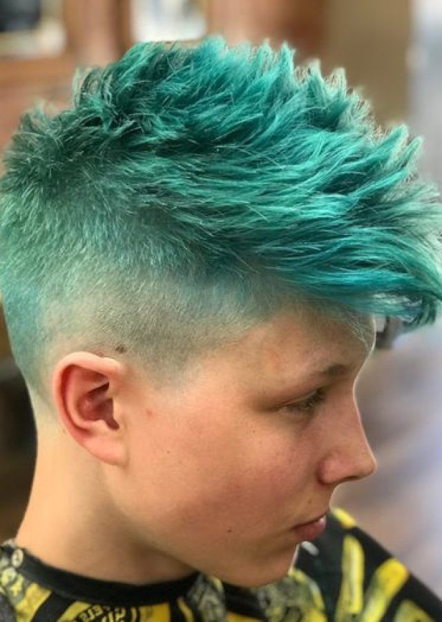 2024 Best of Turquoise Side-parted Mohawk Hairstyles