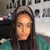 Cleopatra-Style Natural Braids With Beads (Photo 4 of 15)