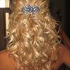 Curly Wedding Updos With Flower Barrette Ties (Photo 18 of 25)