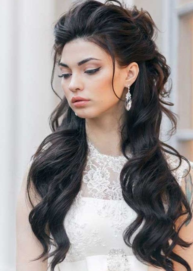 15 Collection of Wedding Hairstyles for Medium Length Dark Hair