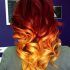 Top 25 of Red, Orange and Yellow Half Updo Hairstyles