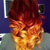Red, Orange And Yellow Half Updo Hairstyles (Photo 1 of 25)