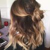 Medium Length Wavy Hairstyles With Top Knot (Photo 19 of 25)